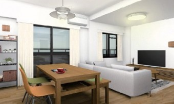 間仕切りを撤去して広々としたリビング・ダイニングに